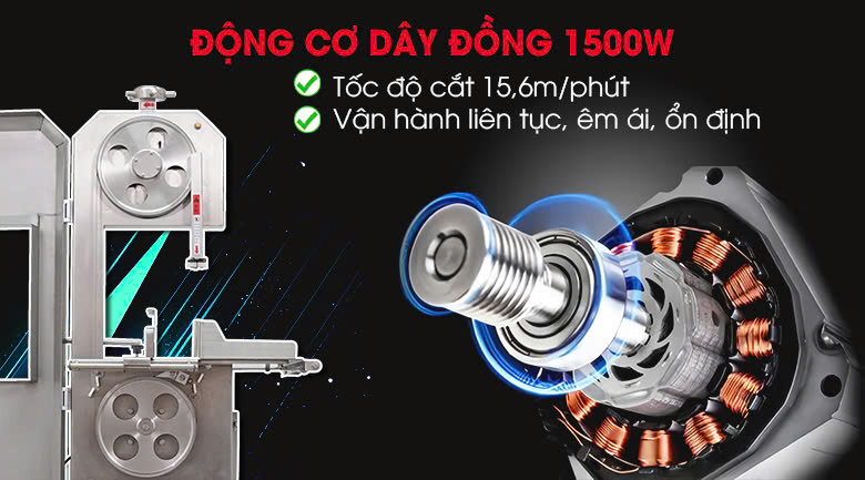 Động cơ mạnh mẽ công suất 1500W Động cơ mạnh mẽ công suất 1500W