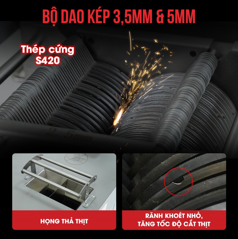 Bộ dao kép 3,5mm và 5mm bằng thép cứng S420 sắc bén Bộ dao kép 3,5mm và 5mm bằng thép cứng S420 sắc bén