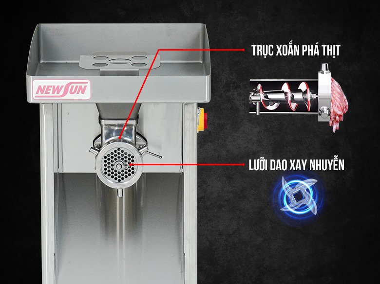 Bộ dao sắc bén, xay nhuyễn đều, không vón cục