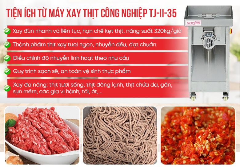 Lý do nên đầu tư máy xay thịt công nghiệp TJ-II-35