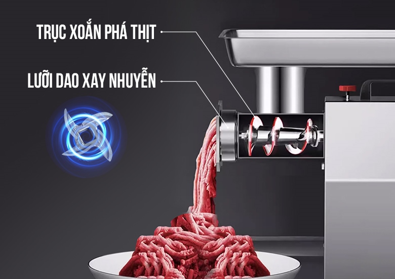 Bộ dao sắc bén, xay nhuyễn đều, không vón cục