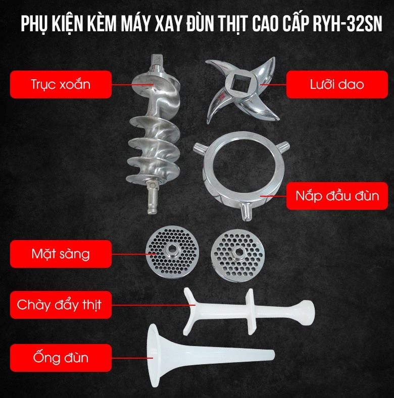 Bộ phụ kiện của máy xay đùn thịt RYH-32SN