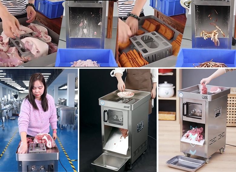 Khách hàng sử dụng máy thái thịt tươi sống DQ-8N Promax Khách hàng sử dụng máy thái thịt tươi sống DQ-8N Promax