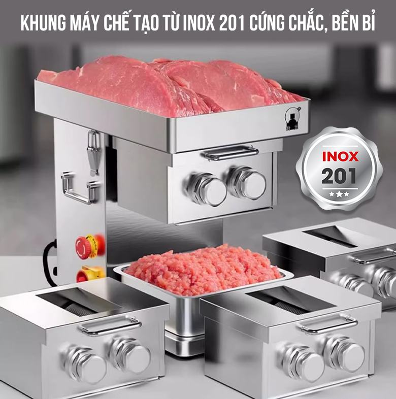 Thân máy inox 201 của máy thái thịt tươi sống RQ-III