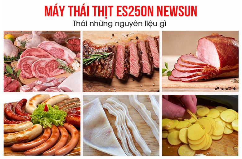 Thiết bị thái thịt se lạnh và thịt chín cho lát cắt đều đẹp.