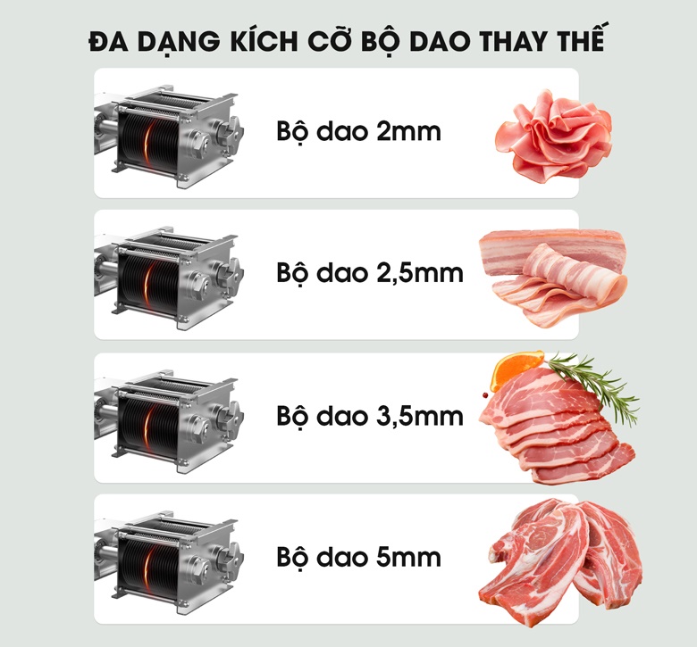 Máy thái thịt tươi sống DQ-90 Máy thái thịt tươi sống DQ90 phiên bản mới dễ dàng thay thế bộ dao