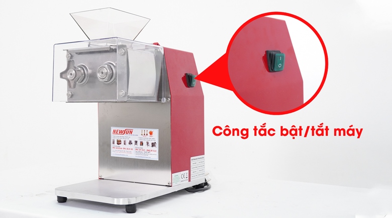 Máy thái thịt tươi sống DQ-90 Hệ thống công tắc điều khiển máy thái thịt tươi sống DQ90 dễ vận hành