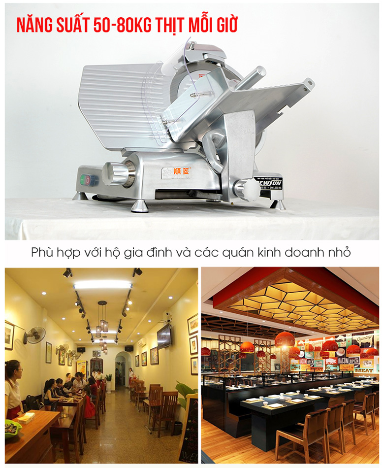 Máy thái thịt se lạnh SL300BN bản cao cấp Máy thái thịt SL300BN có năng suất thái cao