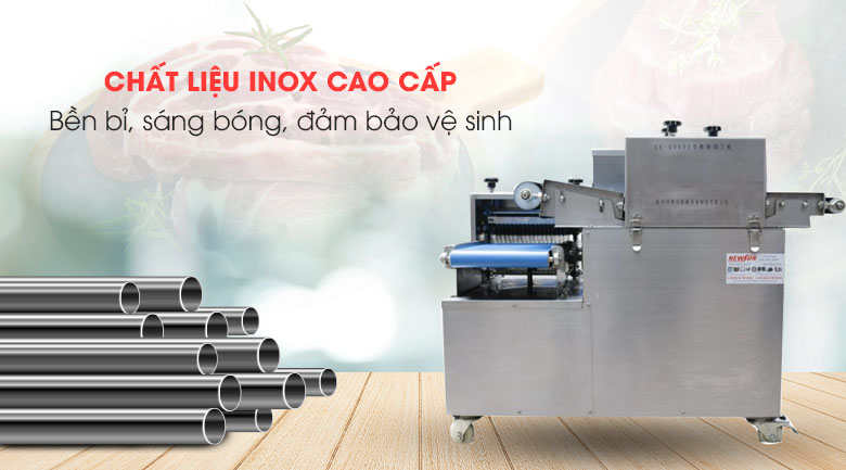Máy thái thịt công nghiệp NS-XR-QD600 Chất liệu inox cao cấp chống han gỉ của máy thái thịt công nghiệp