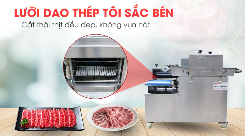 Máy thái thịt công nghiệp NS-XR-QD600 Lưỡi dao thép tôi sắc bén thay thế linh hoạt cho máy thái thịt