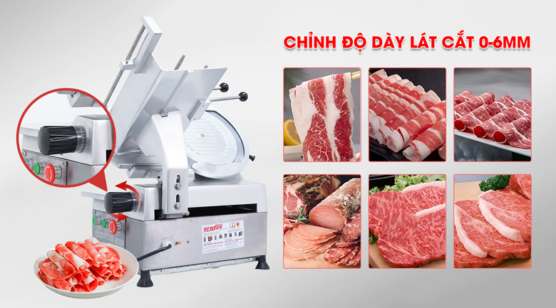 Máy thái thịt se lạnh tự động QH-300AS Thiết bị dễ dàng điều chỉnh linh hoạt độ dày lát cắt