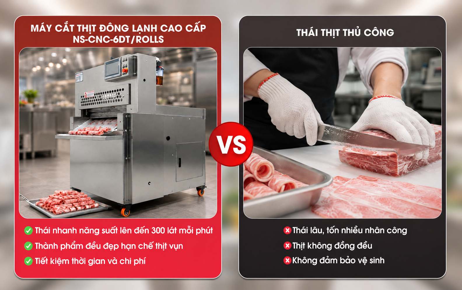 Lợi ích của máy cắt thịt đông lạnh cao cấp CNC-6DT/ROLLS
