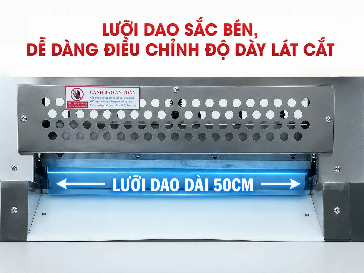 Máy cắt thịt đông lạnh cao cấp CNC-4DT/ROLLS Lưỡi dao sắc bén dài 50cm