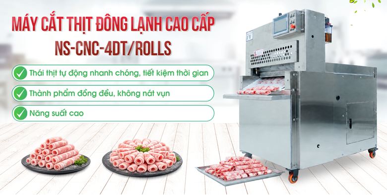 Máy cắt thịt đông lạnh cao cấp CNC-4DT/ROLLS Máy cắt thịt đông lạnh cao cấp CNC-4DT/ROLLS