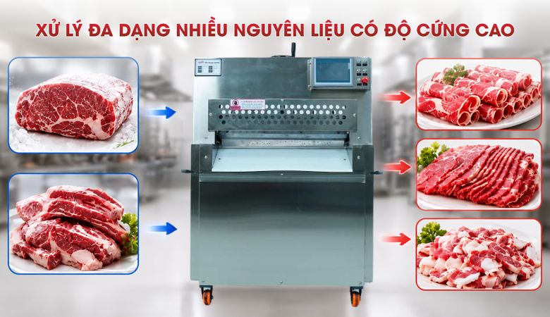 Lưỡi dao có thể xử lý nhiều loại thịt đông lạnh