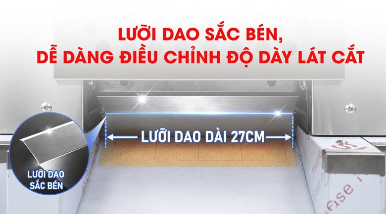 Máy cắt thịt đông lạnh cao cấp CNC-2DT/ROLLS Lưỡi dao sắc bén dài 27cm