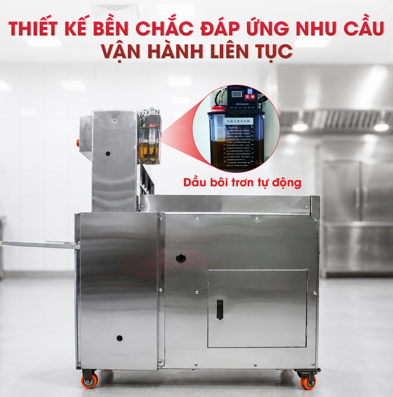 Máy cắt thịt đông lạnh cao cấp CNC-2DT/ROLLS Thân máy thiết kế vững chắc, vận hành êm và ổn định